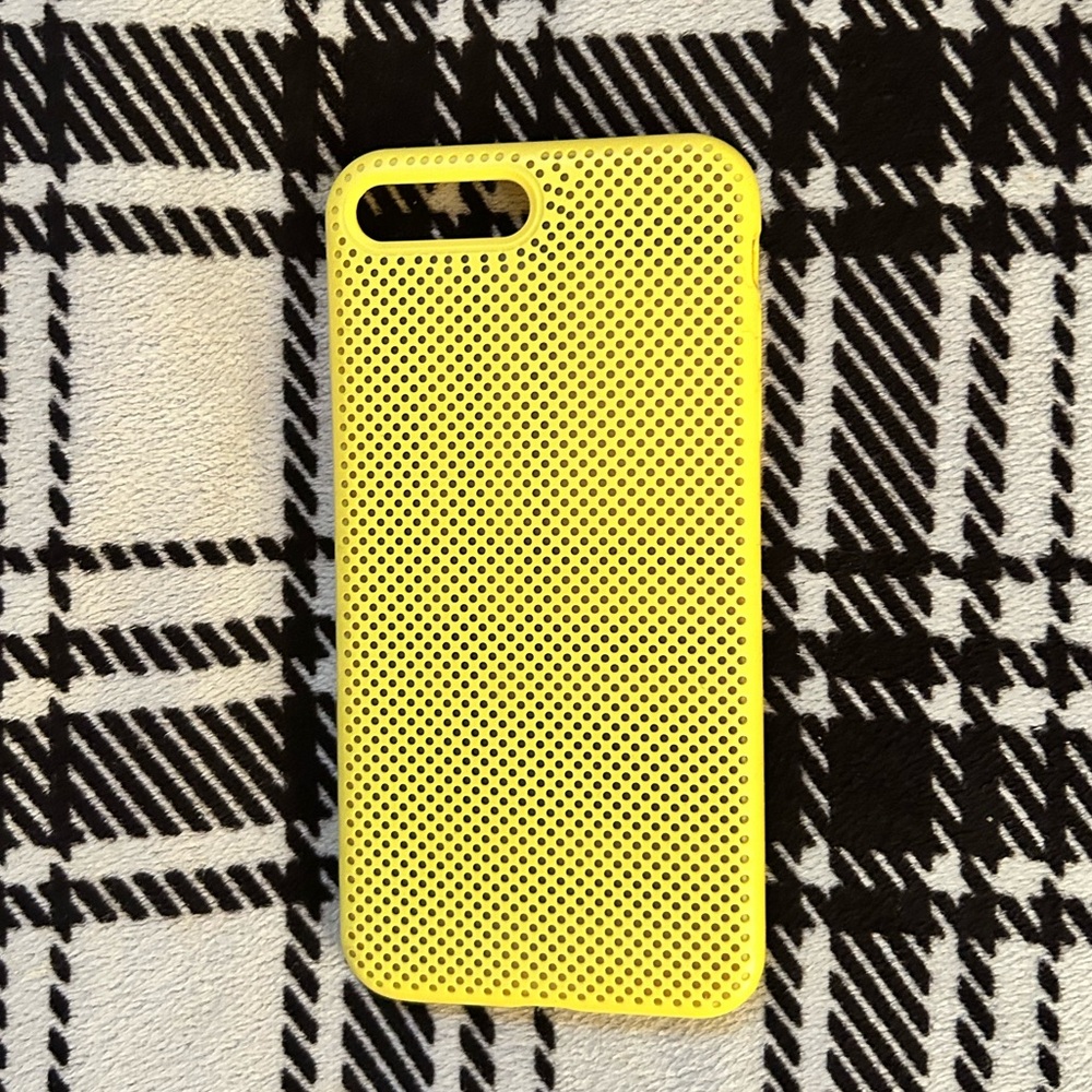 Yellow with mini holes, iphone 8+ case